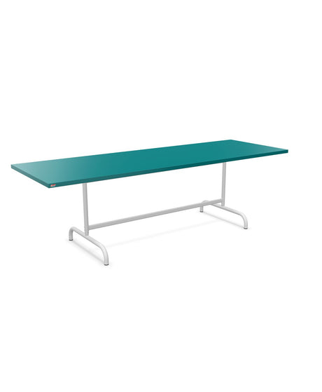 Schaffner Säntis Table repas rabattable 240x80cm Bleu Kali 56 Blanc 90 
