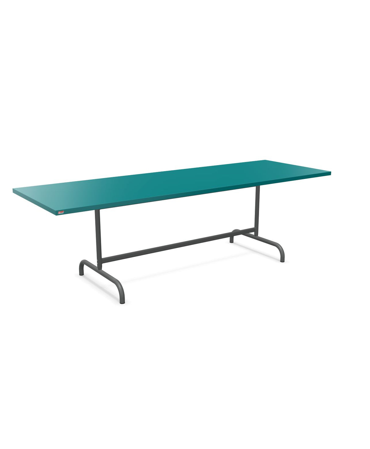 Schaffner Säntis Table repas rabattable 240x80cm Bleu Kali 56 Graphite 73 