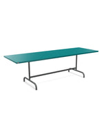 Schaffner Säntis Table repas rabattable 240x80cm Bleu Kali 56 Graphite 73 