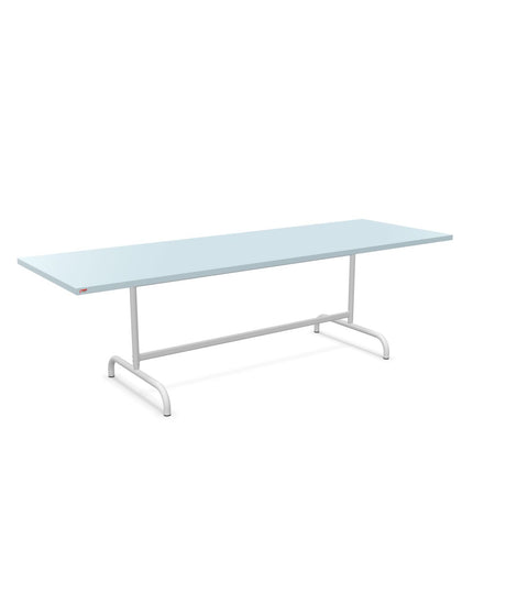 Schaffner Säntis Table repas rabattable 240x80cm Bleu Pastel 51 Blanc 90 