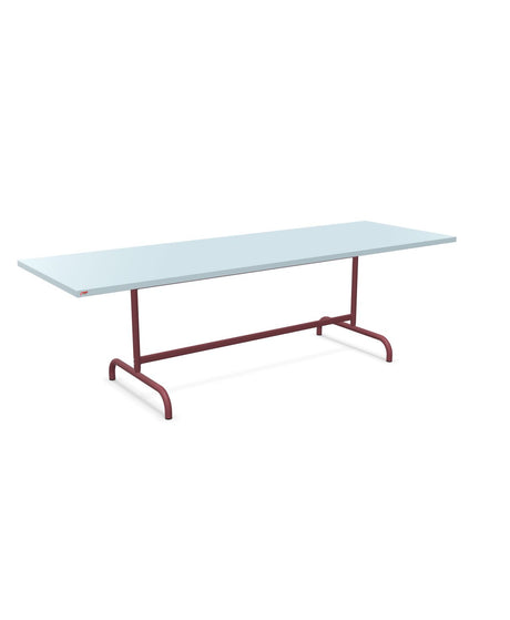 Schaffner Säntis Table repas rabattable 240x80cm Bleu Pastel 51 Bordeaux 38 