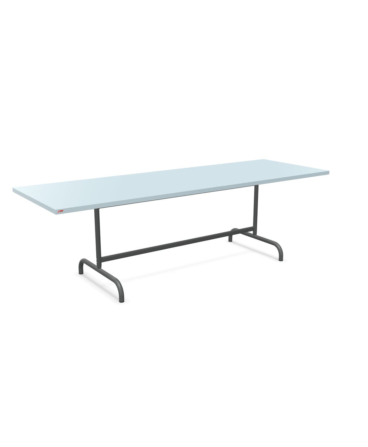 Schaffner Säntis Table repas rabattable 240x80cm Bleu Pastel 51 Graphite 73 