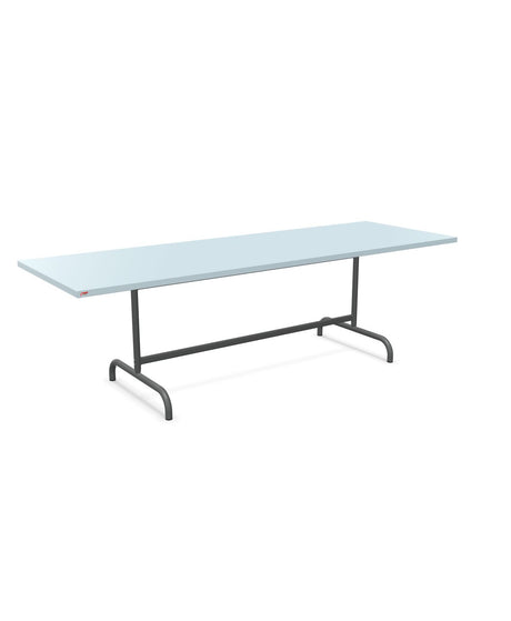 Schaffner Säntis Table repas rabattable 240x80cm Bleu Pastel 51 Graphite 73 