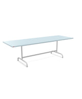 Schaffner Säntis Table repas rabattable 240x80cm Bleu Pastel 51 Gris Argent 78 