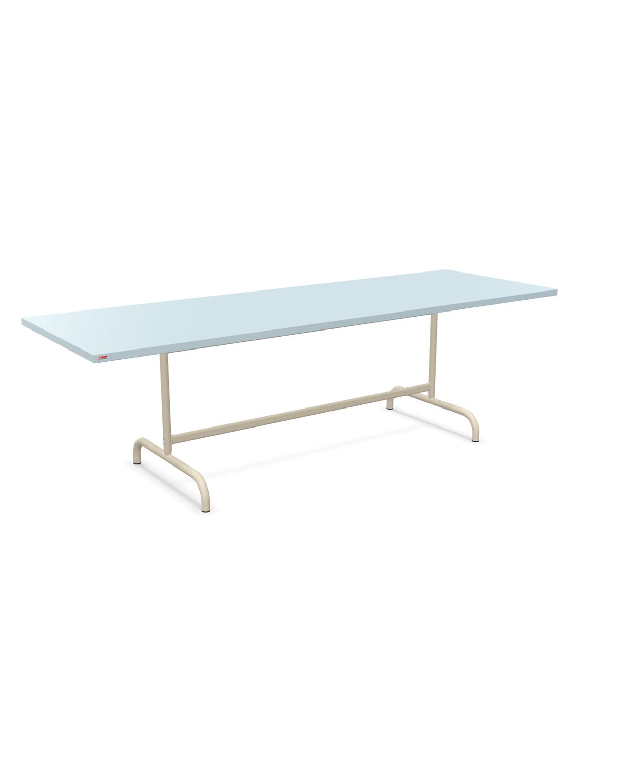 Schaffner Säntis Table repas rabattable 240x80cm Bleu Pastel 51 Sable Pastel 15 