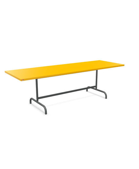 Schaffner Säntis Table repas rabattable 240x80cm Jaune 11 Graphite 73 