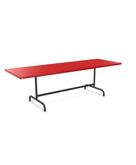 Schaffner Säntis Table repas rabattable 240x80cm Rouge 30 Anthracite 77 