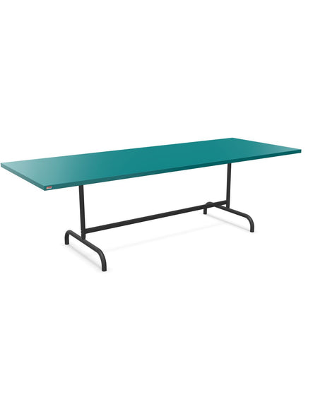 Schaffner Säntis Table repas rabattable 240x90cm Bleu Kali 56 Anthracite 77 