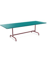 Schaffner Säntis Table repas rabattable 240x90cm Bleu Kali 56 Bordeaux 38 