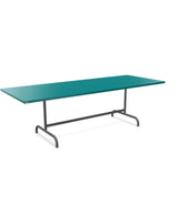 Schaffner Säntis Table repas rabattable 240x90cm Bleu Kali 56 Graphite 73 