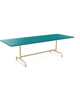 Schaffner Säntis Table repas rabattable 240x90cm Bleu Kali 56 Marron Pastel 83 