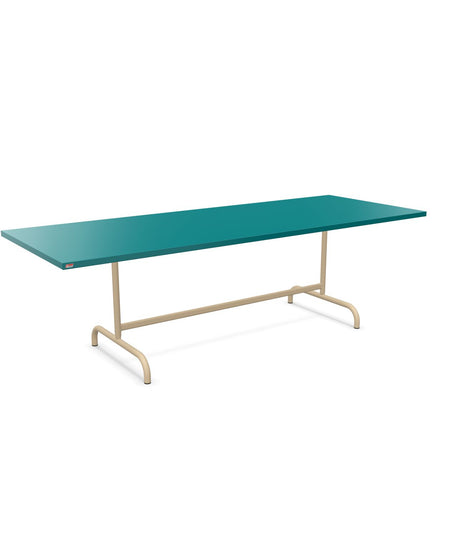 Schaffner Säntis Table repas rabattable 240x90cm Bleu Kali 56 Marron Pastel 83 