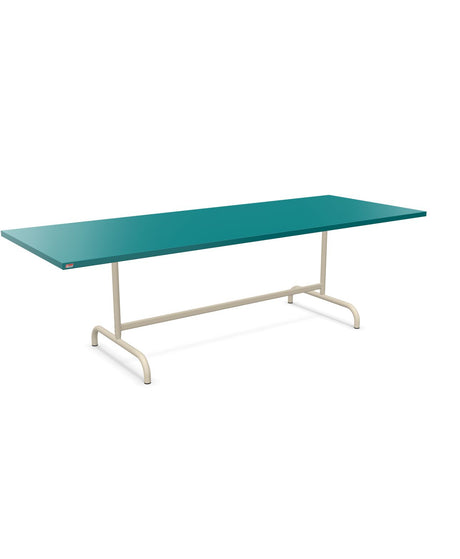 Schaffner Säntis Table repas rabattable 240x90cm Bleu Kali 56 Sable Pastel 15 