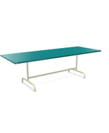 Schaffner Säntis Table repas rabattable 240x90cm Bleu Kali 56 Vert Pastel 64 