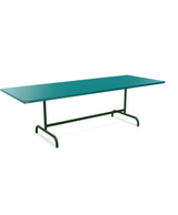 Schaffner Säntis Table repas rabattable 240x90cm Bleu Kali 56 Vert Sapin 66 