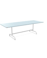 Schaffner Säntis Table repas rabattable 240x90cm Bleu Pastel 51 Blanc 90 