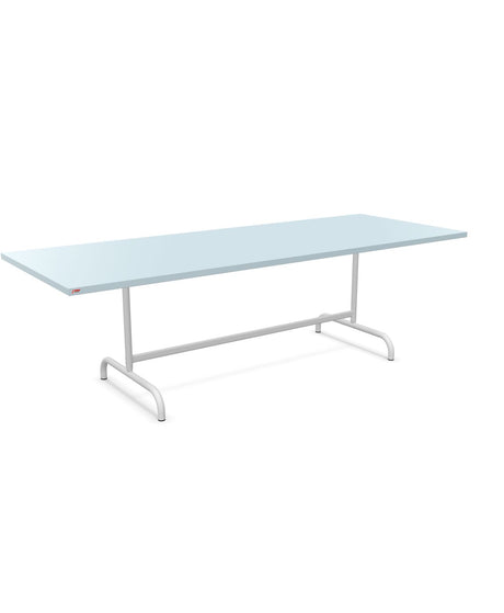 Schaffner Säntis Table repas rabattable 240x90cm Bleu Pastel 51 Blanc 90 