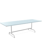 Schaffner Säntis Table repas rabattable 240x90cm Bleu Pastel 51 Gris Argent 78 