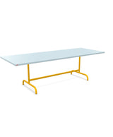Schaffner Säntis Table repas rabattable 240x90cm Bleu Pastel 51 Jaune 11 