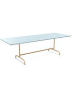 Schaffner Säntis Table repas rabattable 240x90cm Bleu Pastel 51 Marron Pastel 83 