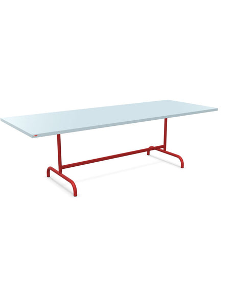 Schaffner Säntis Table repas rabattable 240x90cm Bleu Pastel 51 Rouge 30 