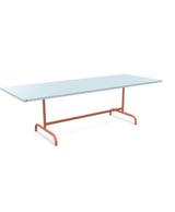 Schaffner Säntis Table repas rabattable 240x90cm Bleu Pastel 51 Terracotta 84 