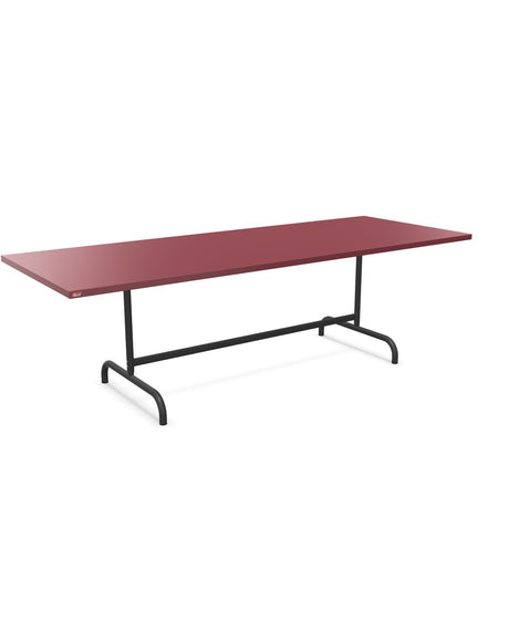 Schaffner Säntis Table repas rabattable 240x90cm Bordeaux 38 Anthracite 77 