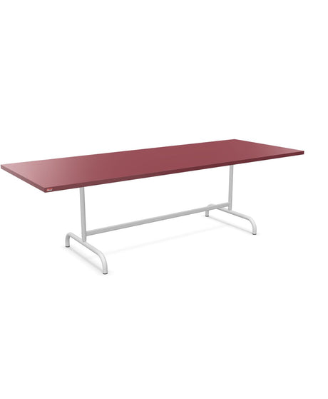 Schaffner Säntis Table repas rabattable 240x90cm Bordeaux 38 Blanc 90 