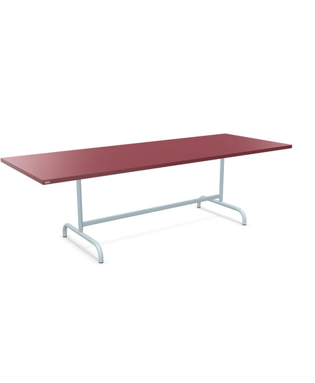 Schaffner Säntis Table repas rabattable 240x90cm Bordeaux 38 Bleu Pastel 51 