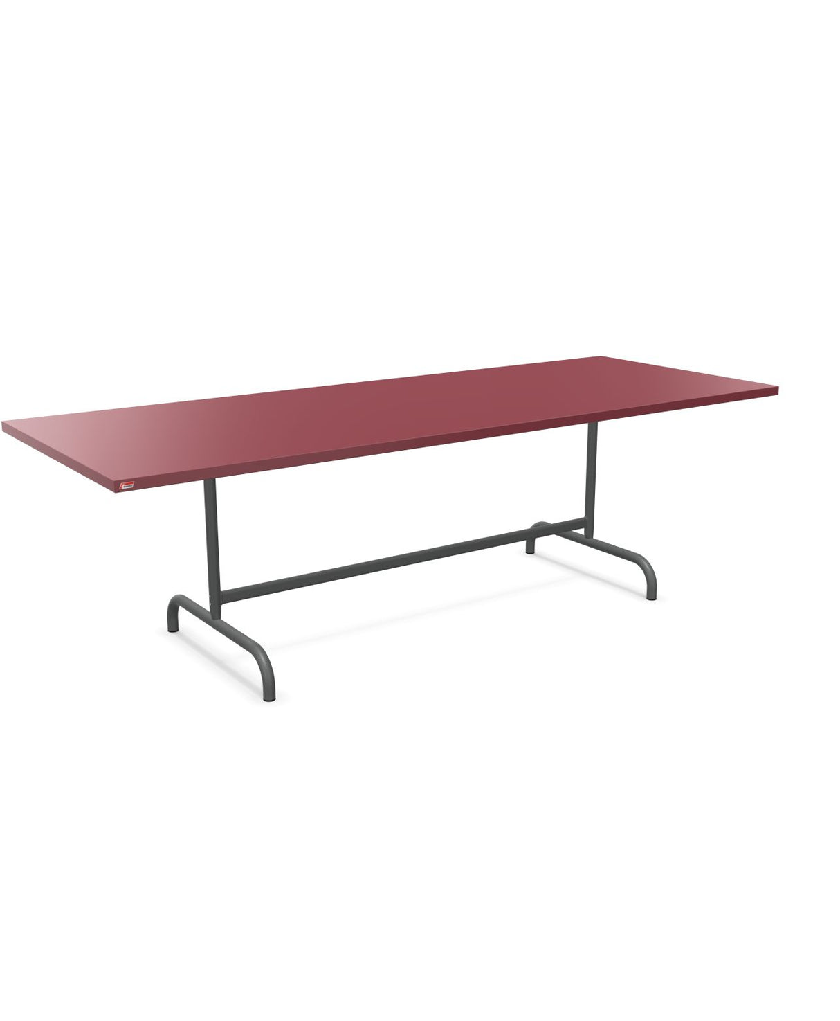 Schaffner Säntis Table repas rabattable 240x90cm Bordeaux 38 Graphite 73 
