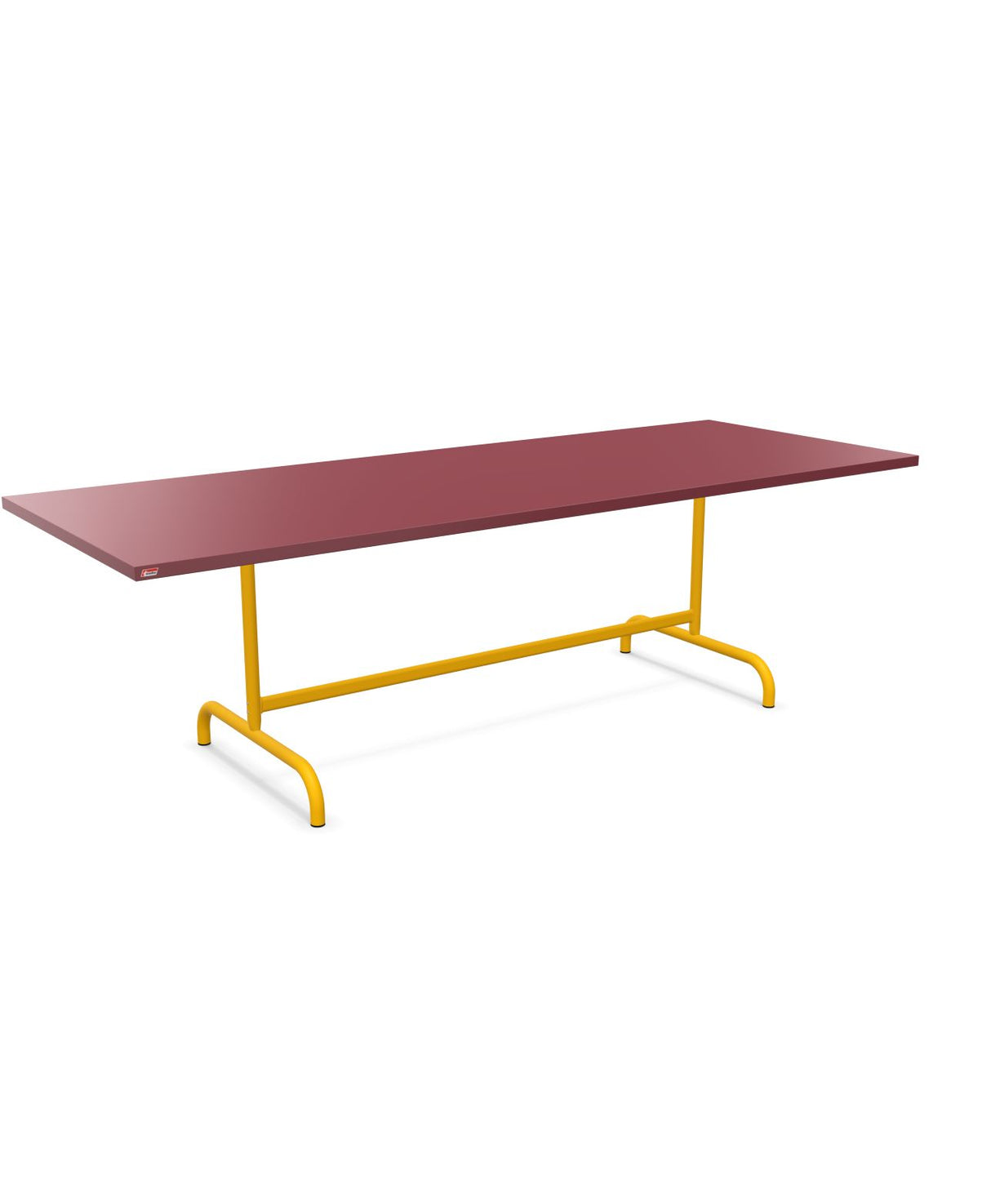 Schaffner Säntis Table repas rabattable 240x90cm Bordeaux 38 Jaune 11 