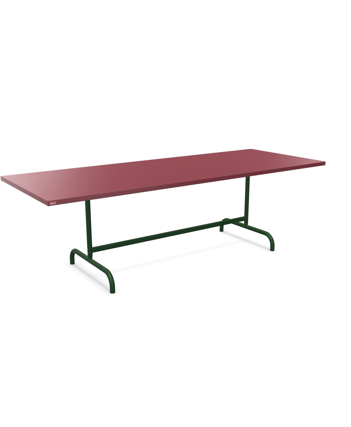 Schaffner Säntis Table repas rabattable 240x90cm Bordeaux 38 Vert Sapin 66 