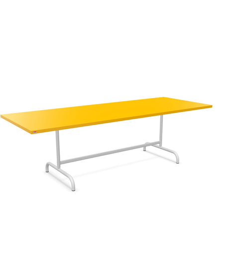 Schaffner Säntis Table repas rabattable 240x90cm Jaune 11 Blanc 90 