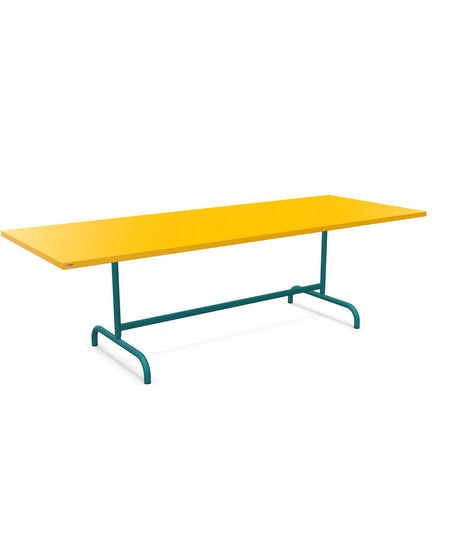 Schaffner Säntis Table repas rabattable 240x90cm Jaune 11 Bleu Kali 56 