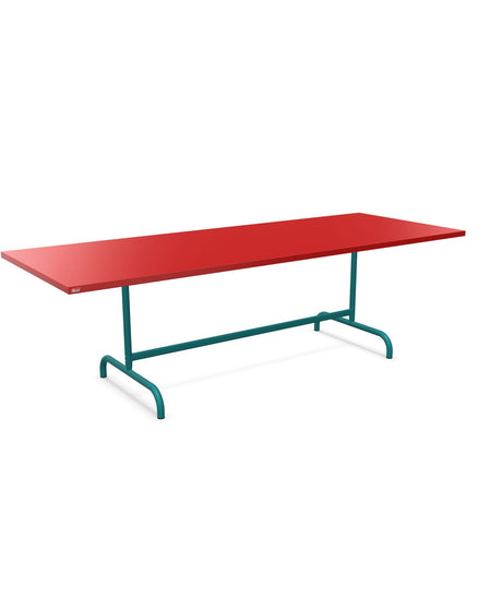 Schaffner Säntis Table repas rabattable 240x90cm Rouge 30 Bleu Kali 56 