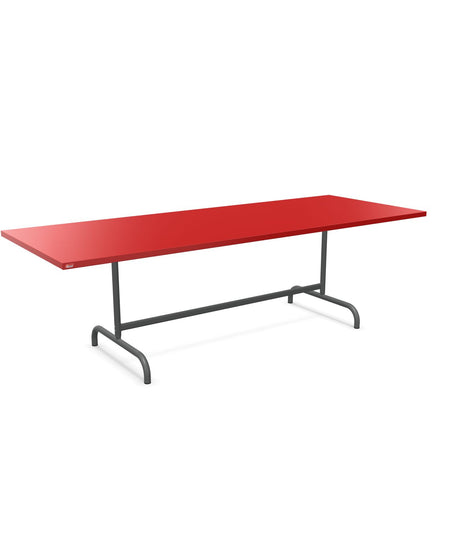 Schaffner Säntis Table repas rabattable 240x90cm Rouge 30 Graphite 73 