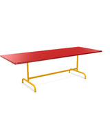 Schaffner Säntis Table repas rabattable 240x90cm Rouge 30 Jaune 11 