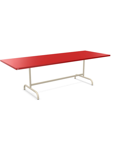 Schaffner Säntis Table repas rabattable 240x90cm Rouge 30 Sable Pastel 15 