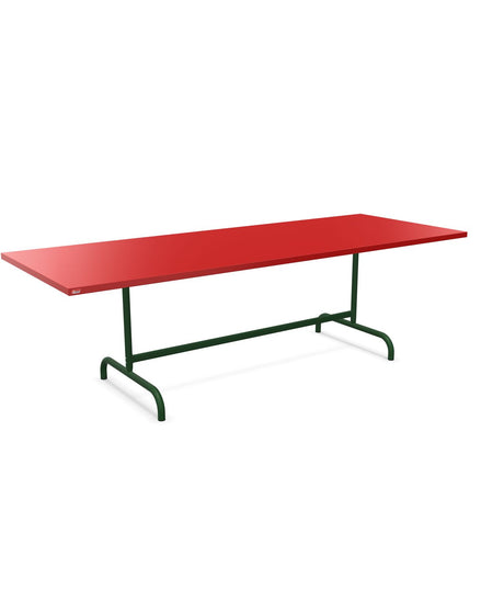 Schaffner Säntis Table repas rabattable 240x90cm Rouge 30 Vert Sapin 66 
