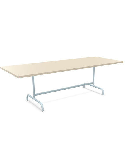 Schaffner Säntis Table repas rabattable 240x90cm Sable Pastel 15 Bleu Pastel 51 