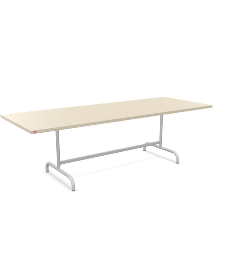 Schaffner Säntis Table repas rabattable 240x90cm Sable Pastel 15 Gris Argent 78 