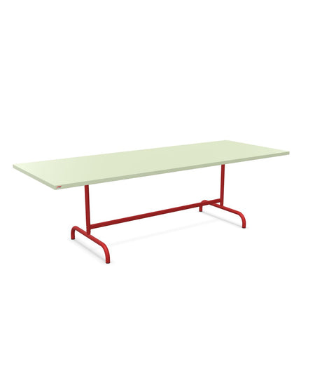 Schaffner Säntis Table repas rabattable 240x90cm Vert Pastel 64 Rouge 30 