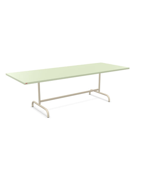 Schaffner Säntis Table repas rabattable 240x90cm Vert Pastel 64 Sable Pastel 15 