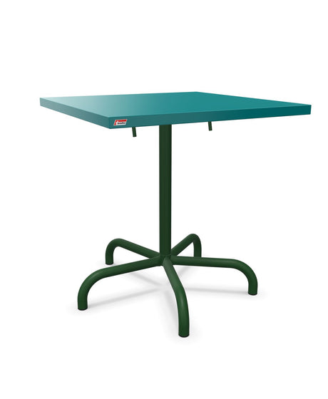 Schaffner Säntis Table repas rabattable 70x70cm Bleu Kali 56 Vert Sapin 66 