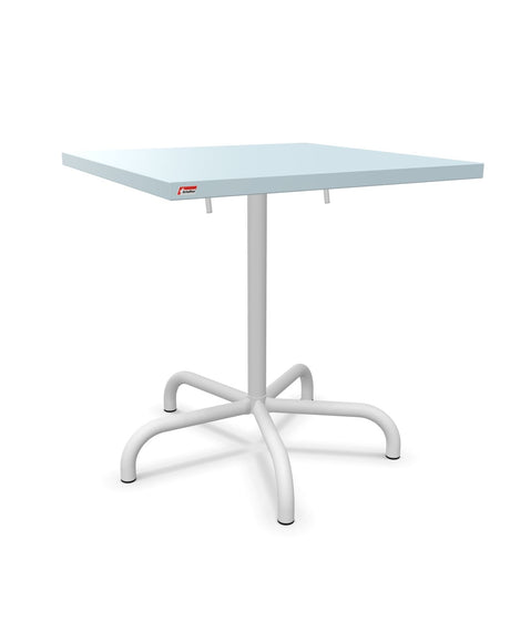 Schaffner Säntis Table repas rabattable 70x70cm Bleu Pastel 51 Blanc 90 