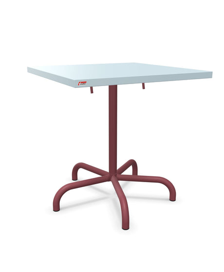 Schaffner Säntis Table repas rabattable 70x70cm Bleu Pastel 51 Bordeaux 38 