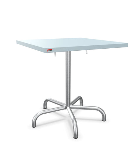 Schaffner Säntis Table repas rabattable 70x70cm Bleu Pastel 51 Galvanisé à chaud 02 