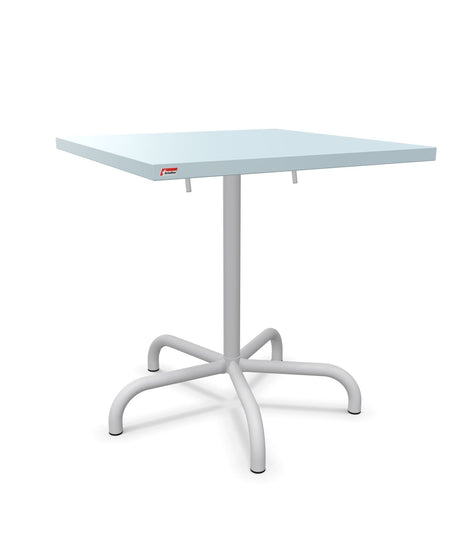 Schaffner Säntis Table repas rabattable 70x70cm Bleu Pastel 51 Gris Argent 78 
