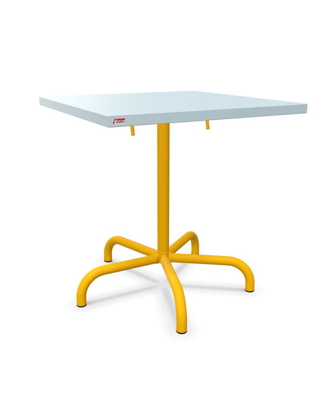 Schaffner Säntis Table repas rabattable 70x70cm Bleu Pastel 51 Jaune 11 