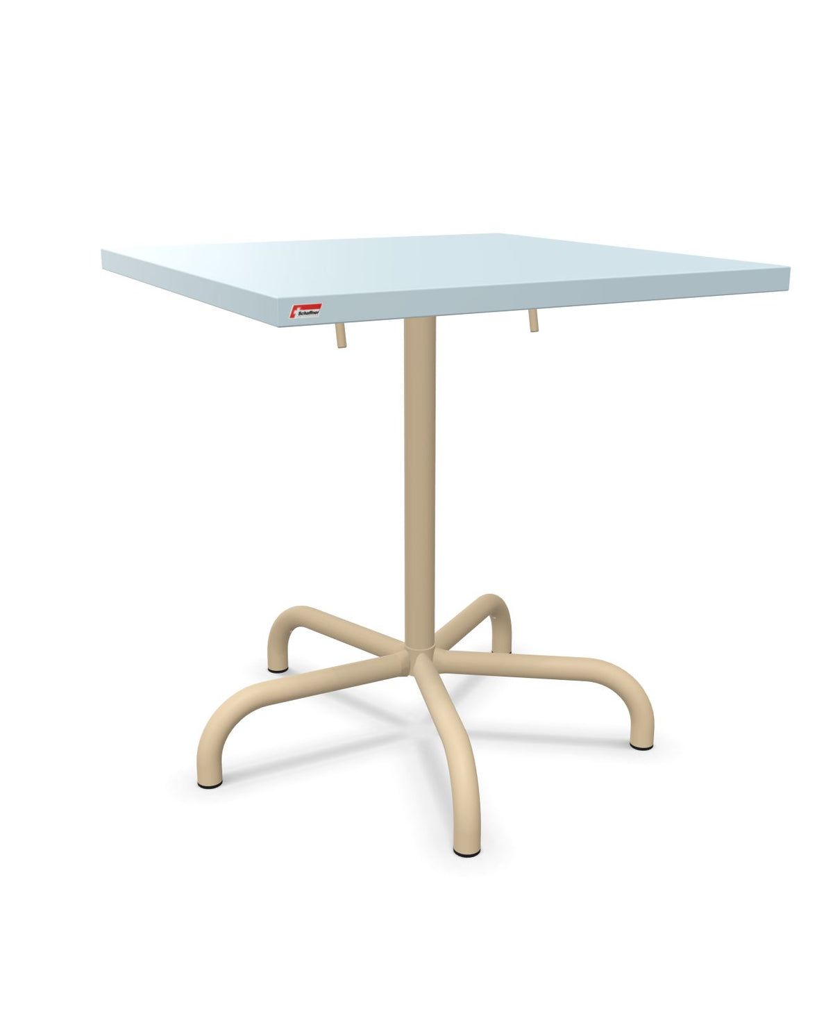 Schaffner Säntis Table repas rabattable 70x70cm Bleu Pastel 51 Marron Pastel 83 